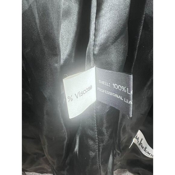 VTG Maquette Leather Long Blazer Coat Jacket Womens 4 Miss Jacksons 90s - Picture 6 of 12